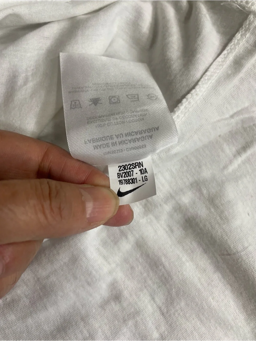 Nike White Tee with Pink 'Have A Nike Day' Smiley Graphic (I) NWT